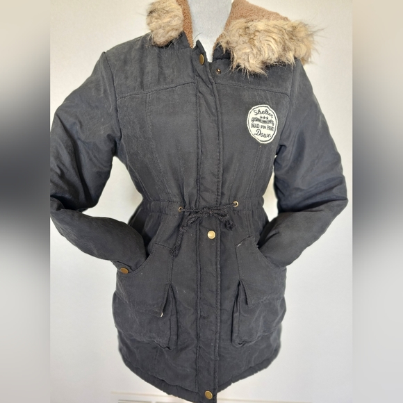 Womens Warm Long Coat Fur Fleece Hooded Jacket Zip Up Winter Parka Coat - Picture 4 of 15